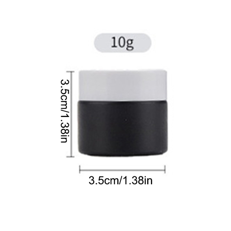 Plastic Lid Empty Jars Black Glass Cream Jar Cosmetic Container 10/30/60g Glass Bottle Make Up Container Travel Cosmetic Jars: Dark Khaki