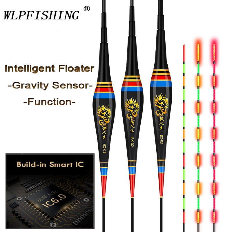 WLPFISHING Galleggiante Da Pesca Elettrico Sensore di Gravità Intelligente Carri Luminosi accorto Ic costruire-in giorno-notte doppio-Usato