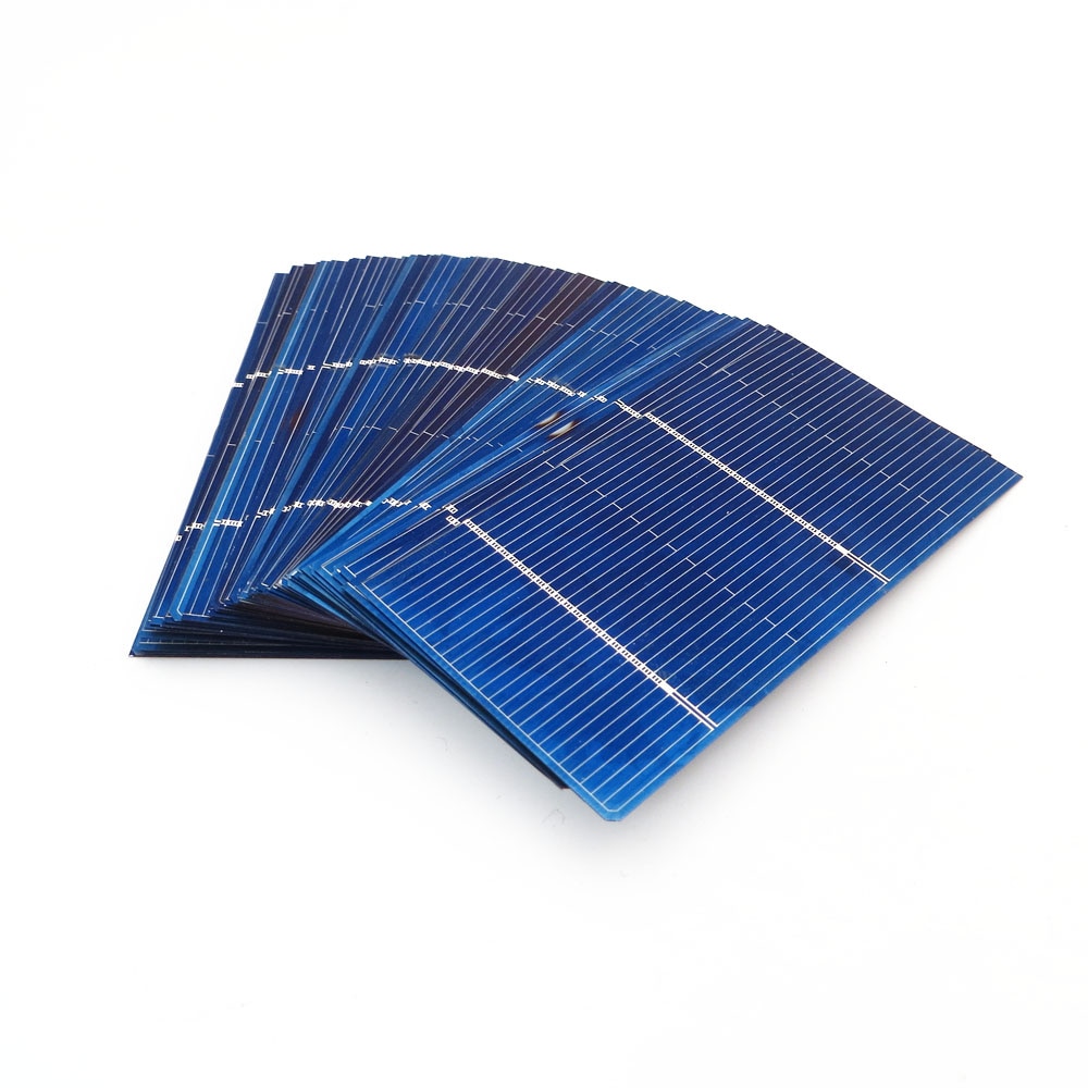 50Pcs Zonnepaneel DIY Zonnecellen Polykristallijne Fotovoltaïsche Module DIY Solar Battery Charger Painel Solar 0.54W 78 * 39mm