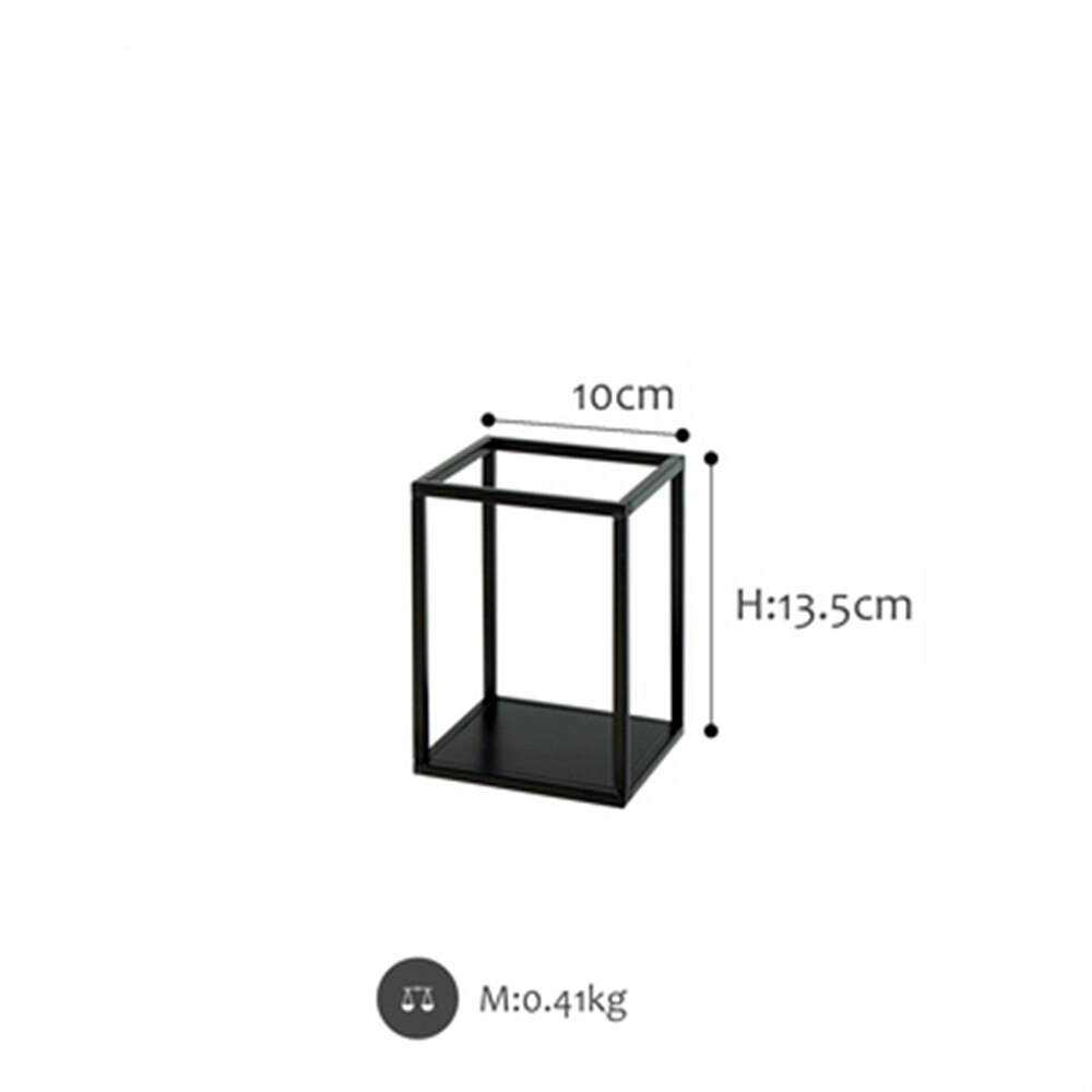 Luxury Storage Racks Geometry Tray Kitchen Bathroom Decorations Storage Tools Accessories 3 Tiers Iron Frame Perfume Holders: B-small