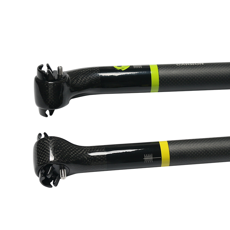 Asiacom fullkolfiber cykelstolpe mtb / vägcykel sadelstolpe offset 5 / 25 grader sätesrör 27.2/30.8/31.6*400mm