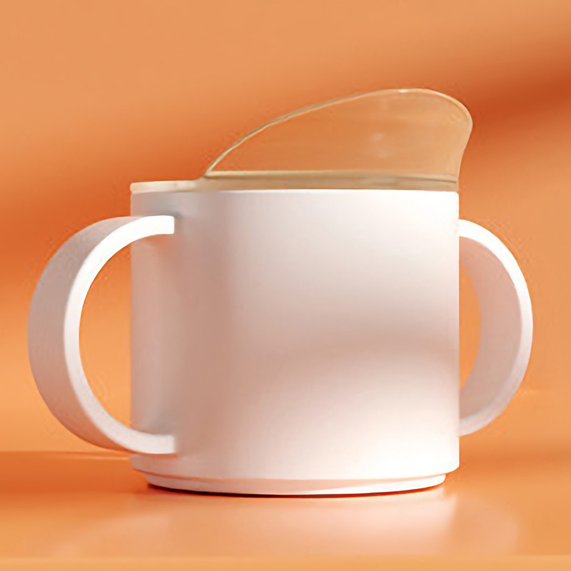 Vasos para beber para bebés, taza de alimentación para niños pequeños, aprender a beber leche, agua, vasos de entrenamiento resistentes a las caídas: White