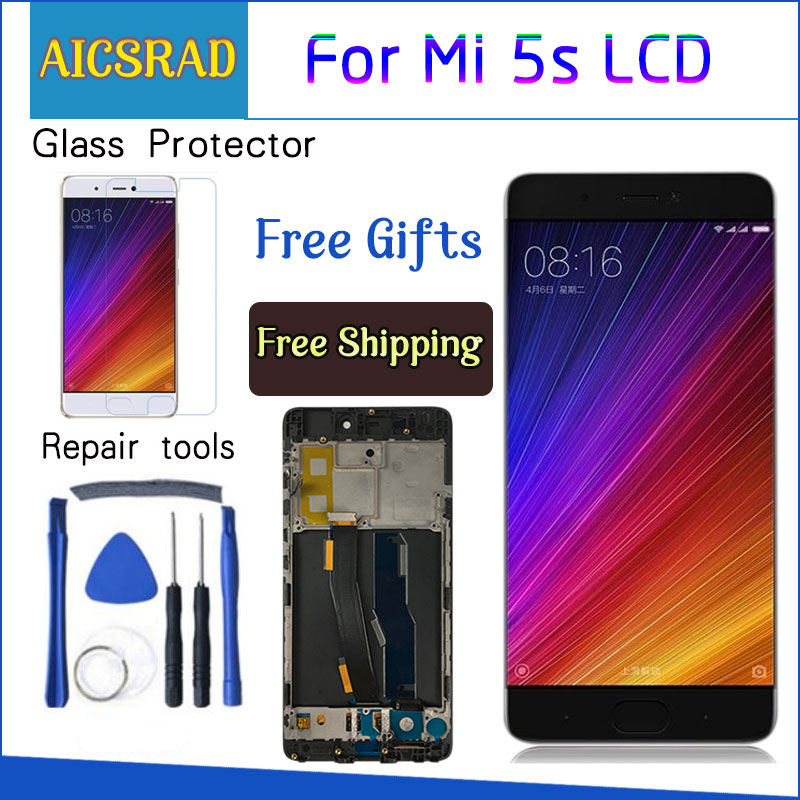 AICSRAD LCD Display Voor Xiao mi mi 5 s mi 5 s M5s touch screen Digitizer Vergadering + Frame voor Xiao mi mi 5 s 5.15 "lcd vervanging