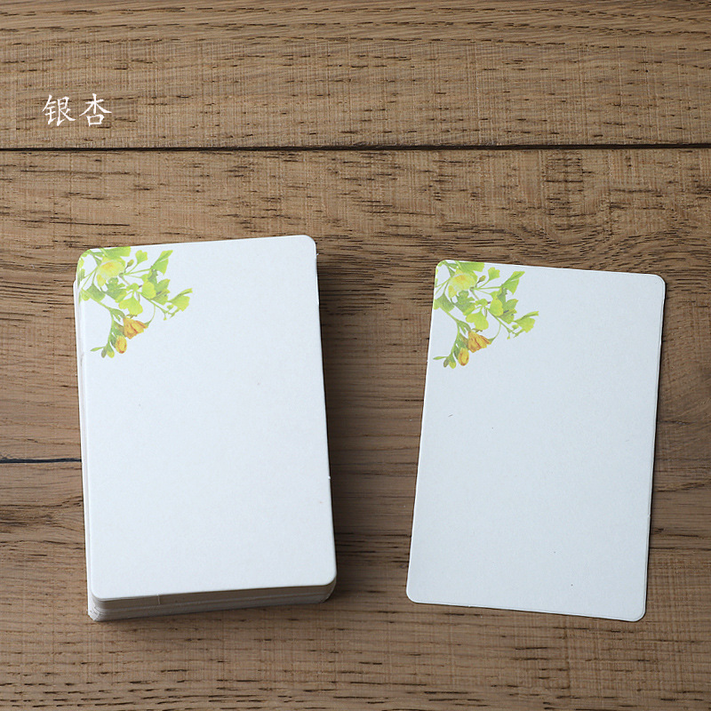 20/50 szt. Puste Kartki DIY 9x5,7cm Kartka robić Notatek Wiadomości Prezent Kartka z Życzeniami Zaproszenie Wzór Kwiatowy Kartki z Papieru kraft Dekoracja Ślubna