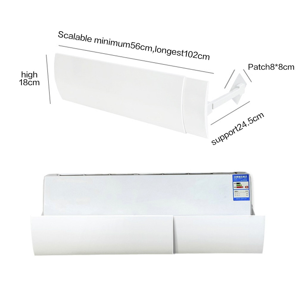 Anti Direct Blowing Air Conditioner Cover Cold Wind Sheild Air Conditioner Deflector Adjustable PVC Cold Wind Deflector Baffle