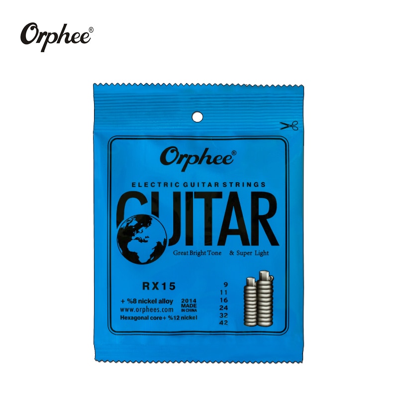 , 10 Uds. Cuerdas de guitarra orphee RX15 RX17 RX19, cuerdas de guitarra eléctrica súper ligeras