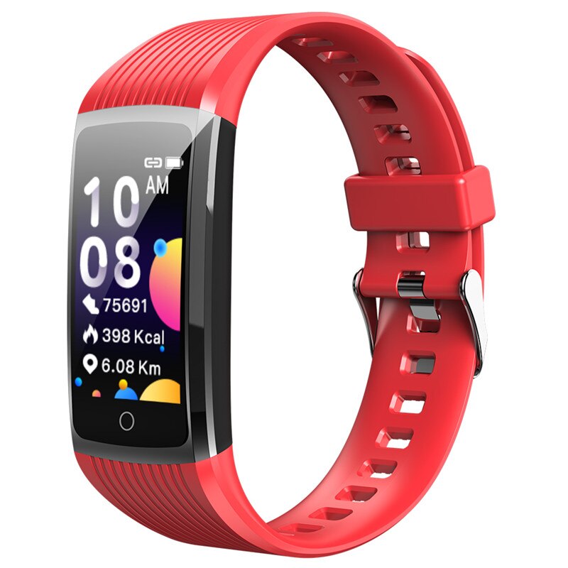 Smart Armband R12 sport uhr band 5 Fitness Tracker Herzfrequenz Blutdruck Wasserdichte Armband Für HuaWei Ehre IOS Telefon: Red