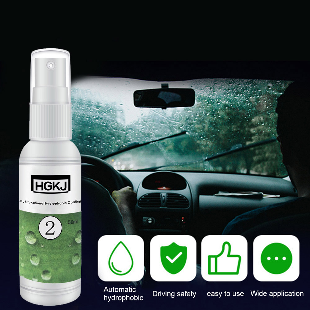 Hgkj -2 bilglas regntæt middel nano auto glas hydrofob belægning bil bil rengøring bil værktøj polere elbil