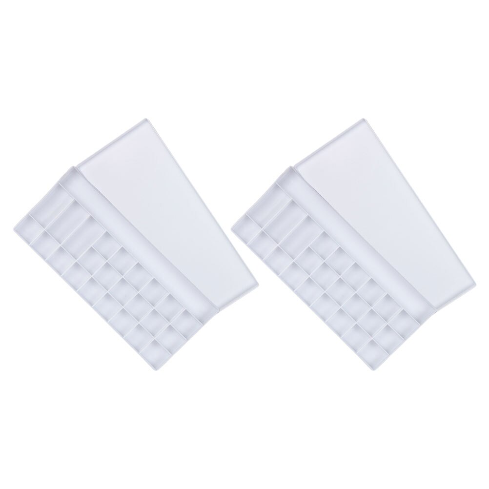 2pcs Watercolor Box Pigment Container Gouache Painting Box Oil Paint Box