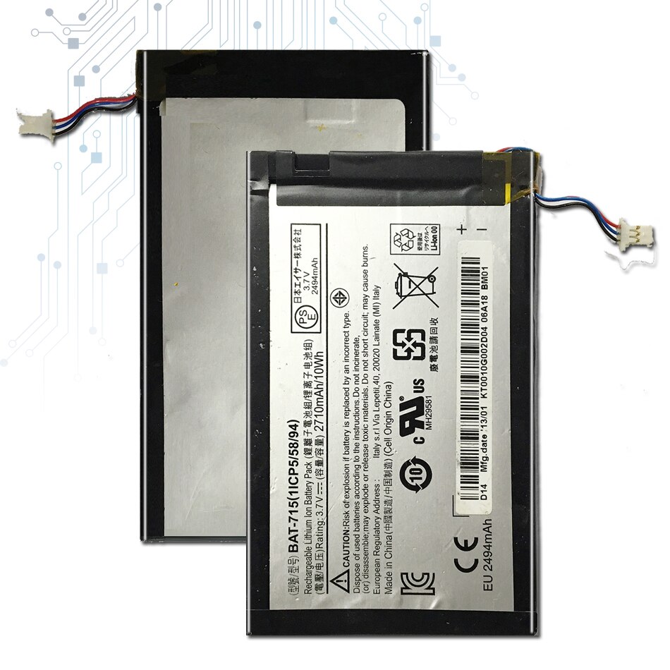 Tablet Battery - 2710mAh Li-Polymer - Replacement for Acer Iconia Tab B1-A71 B1-710 - BAT-715