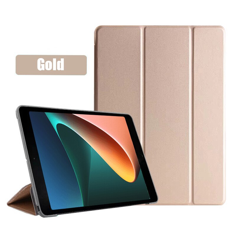 Dla Xiaomi Mi Pad 5 Pro 11.5 Case Ultra cienka magnetyczna inteligentna obudowa dla MiPad 5 Pro 2021 Tablet 11 Cal mipad5 z funkcją automatycznego budzenia: Gold / Mi Pad 5