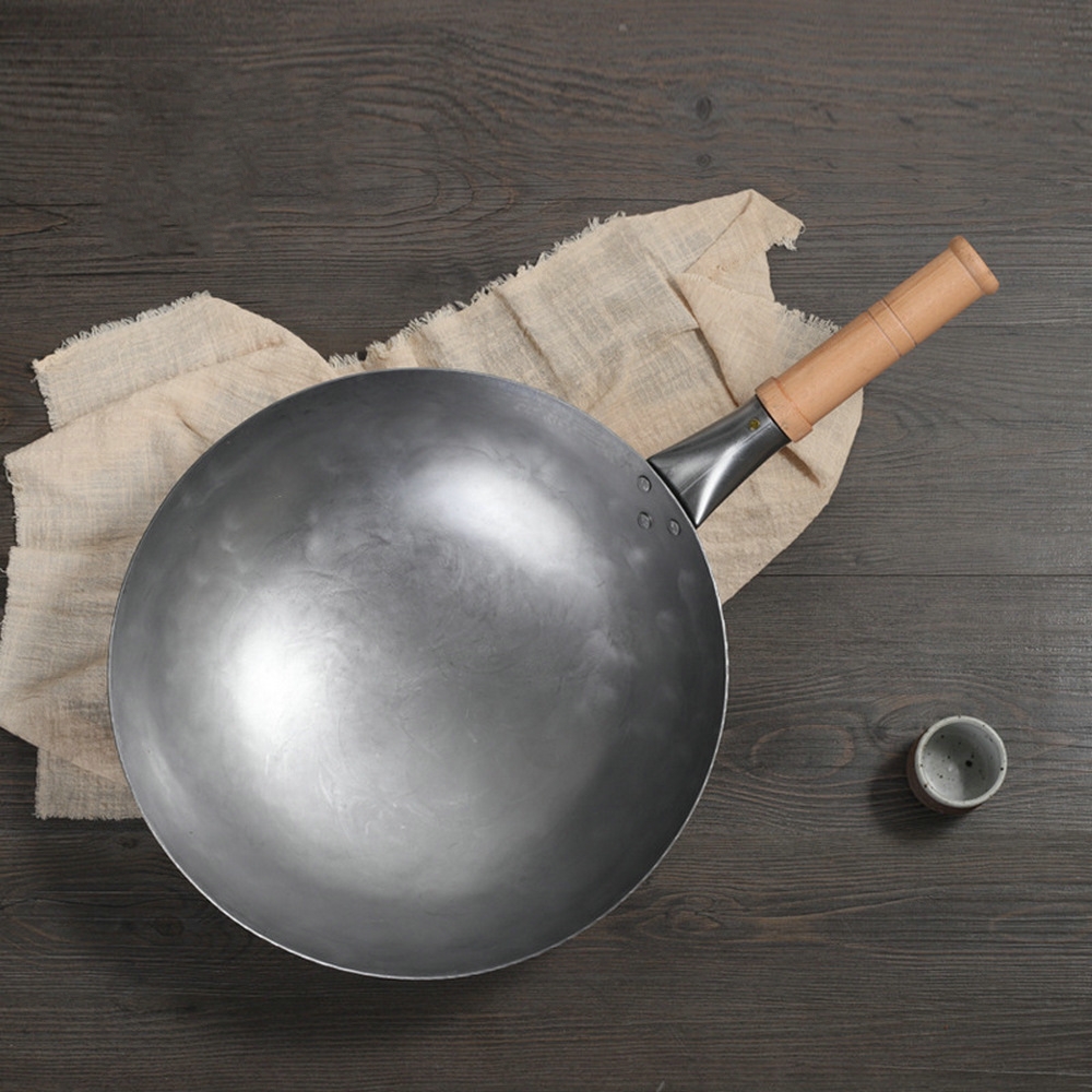 Niet-Coating Woks Voor Keuken Pot Ouderwetse Traditionele Ijzeren Woks Ijzeren Pan