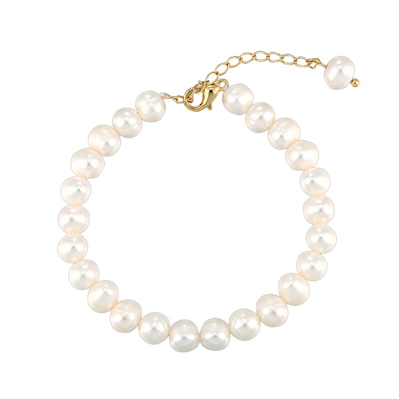 Lanruisha prosta słodkowodna okrągła perła damska bransoletka panna młoda wesela moda bransoletki bransoletka najlepszy prezent