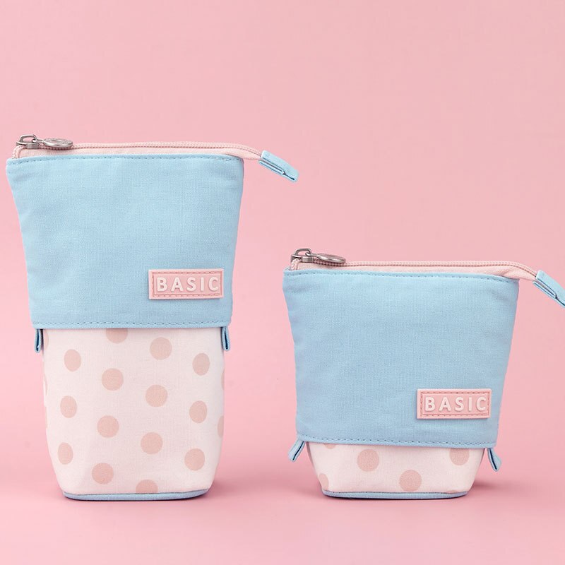 Leuke Stippen Flexibele Etui Stof Schoolbenodigdheden Potlood Tas Briefpapier School Leuke Pennenbakje Door Kevin & Sasa ambachten: Blue