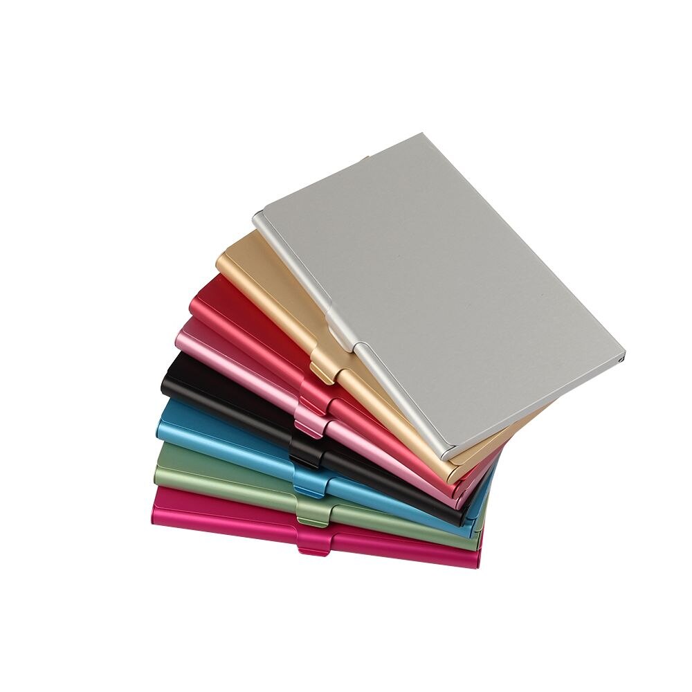 Visitekaarthouder Aluminium Metalen Doos Creditcard Portemonnee Visitekaartje Case Briefpapier Bureau Organizer