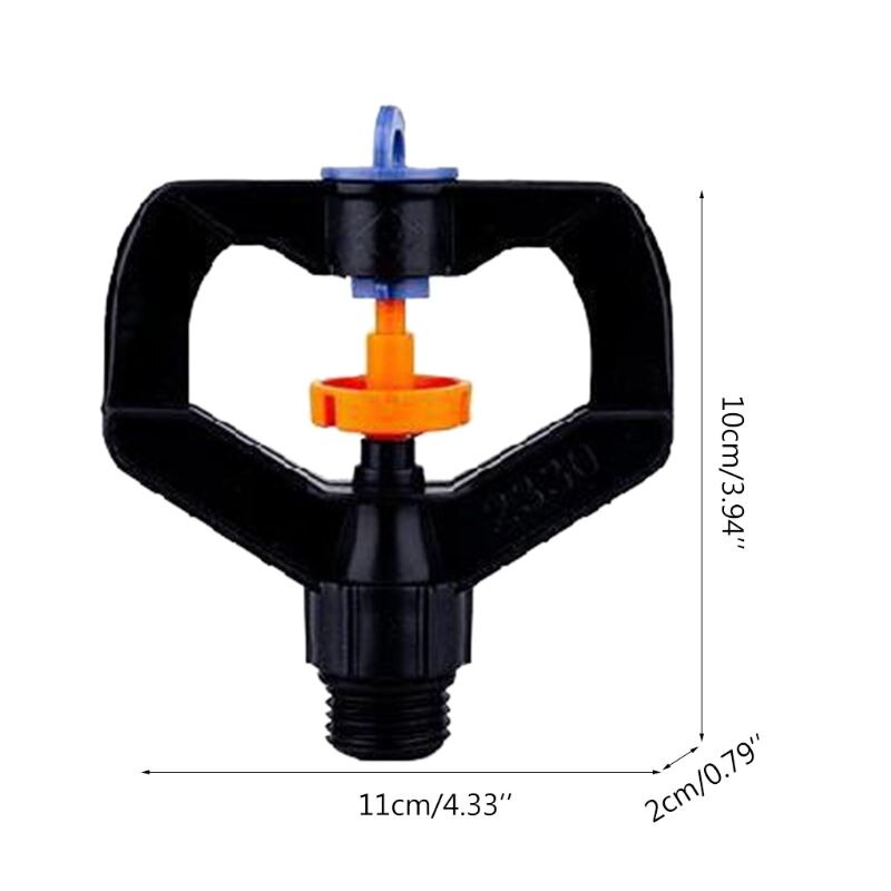 1/2 Cal gwint zewnętrzny obrotowy kropidło podlewanie ogrodu opryskiwacz 5 otwór 360 stopni dyszy