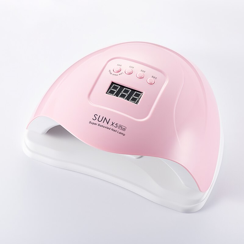 80W SUNX5 Plus UV LED Lamp Curing Alle Type Polish Manicure Nail Droger 10 s/30 s/ 60 s/99 s Timer Set met Auto Sensing Nail Lamp: Pink / AU