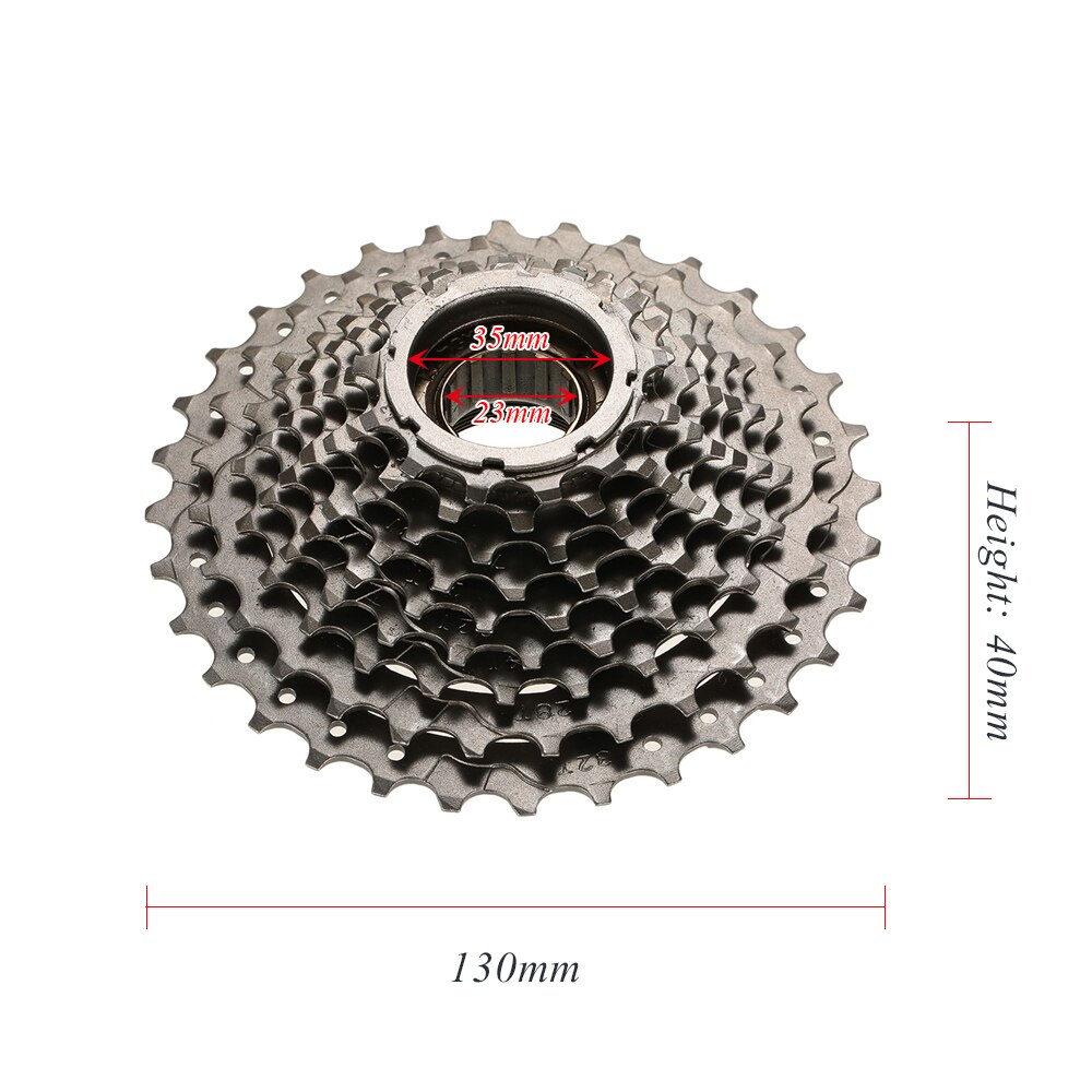 9 Speeds Flywheel MTB Mountain Bicycle Freewheel 9S Cassette Freewheel Crankset Bicycle Parts with Threaded Replacement Parts