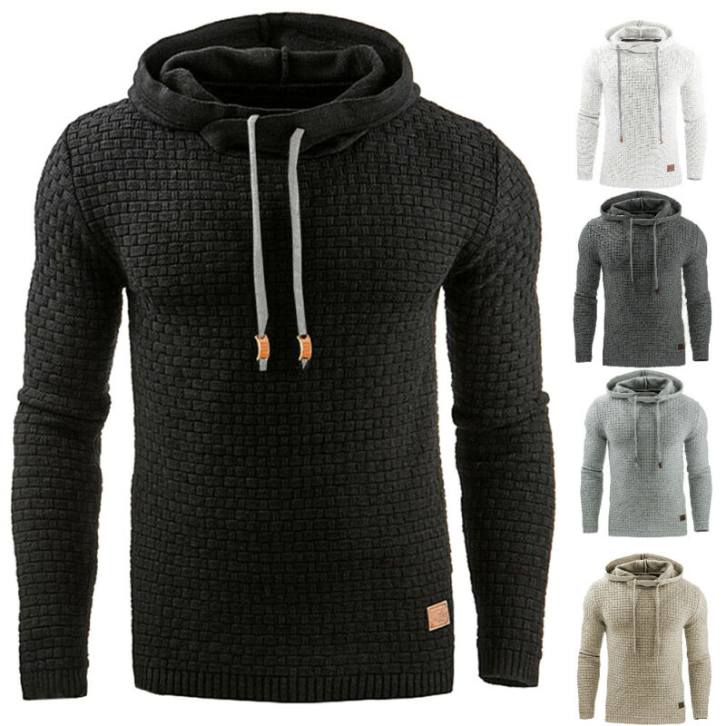 Men's Winter Hoodies Slim Fit Hooded Sweatshirt Outwear Trainning Exercise Sweater Warm Coat Jacket Autumn Winter Warm Hoodies