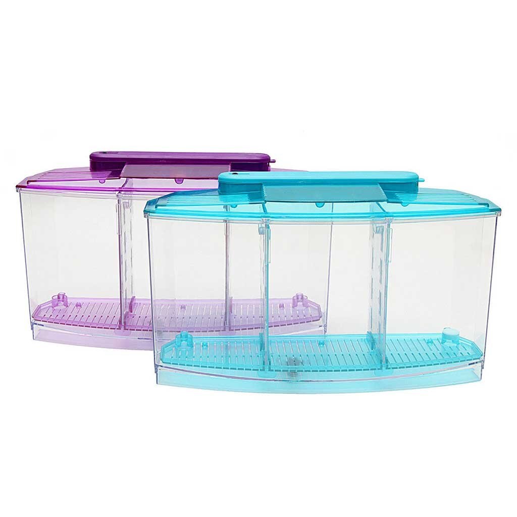Mini Fish Tank Aquarium Betta Box Transparent Arcylic Fish Aquarium Tank LED Light Divider Filter Water Fish Breeding Boxes