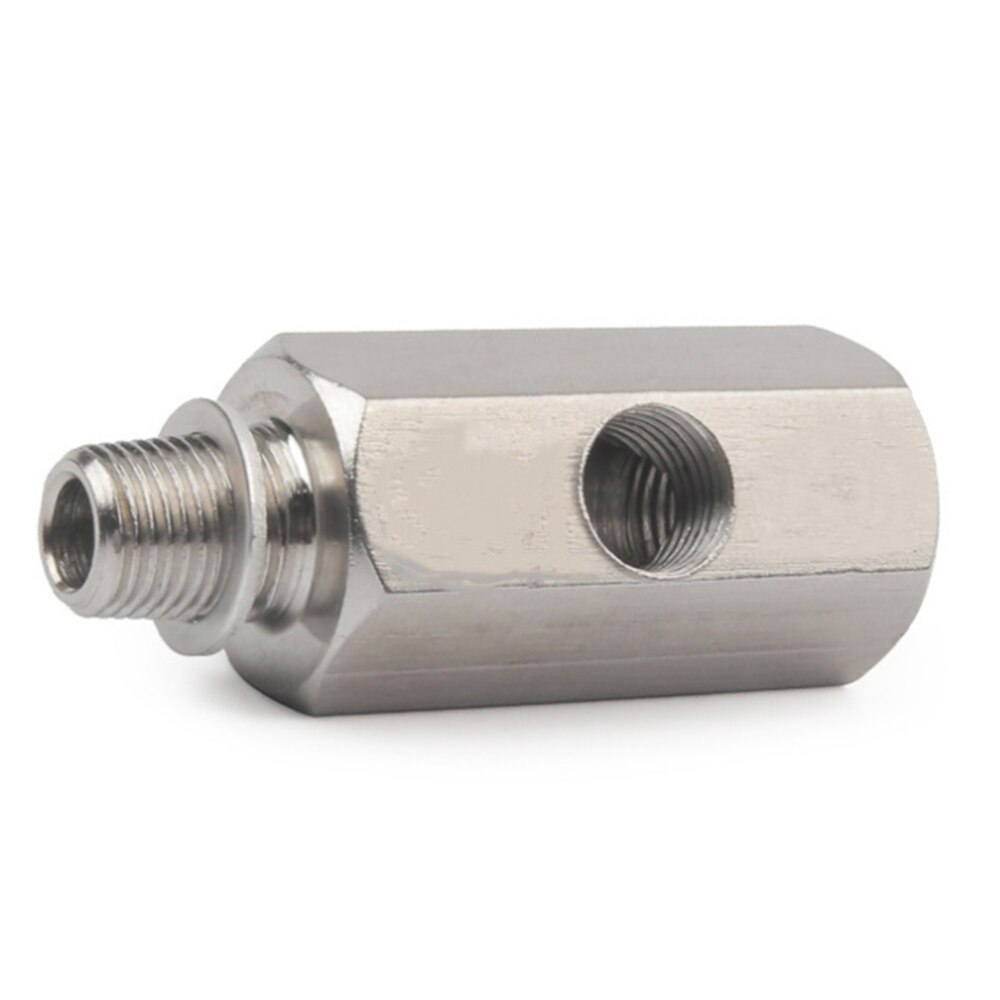 Stainless steel 1/8" BSPT Oil Pressure Sensor Tee to NPT Adapter Turbo Supply Feed Line Gauge T