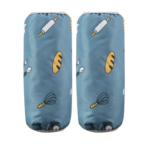 Manguitos de cocina impermeables Oxford, Mangas de trabajo, sección larga, protector de cocina, suministros de limpieza del hogar: Blue
