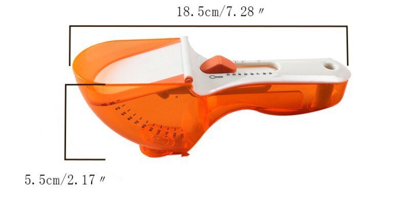1 pc måleskjeer bakeverktøy juster-et-mål teskje og juster-en-ss kopp skje med tørr væske: Stor størrelse