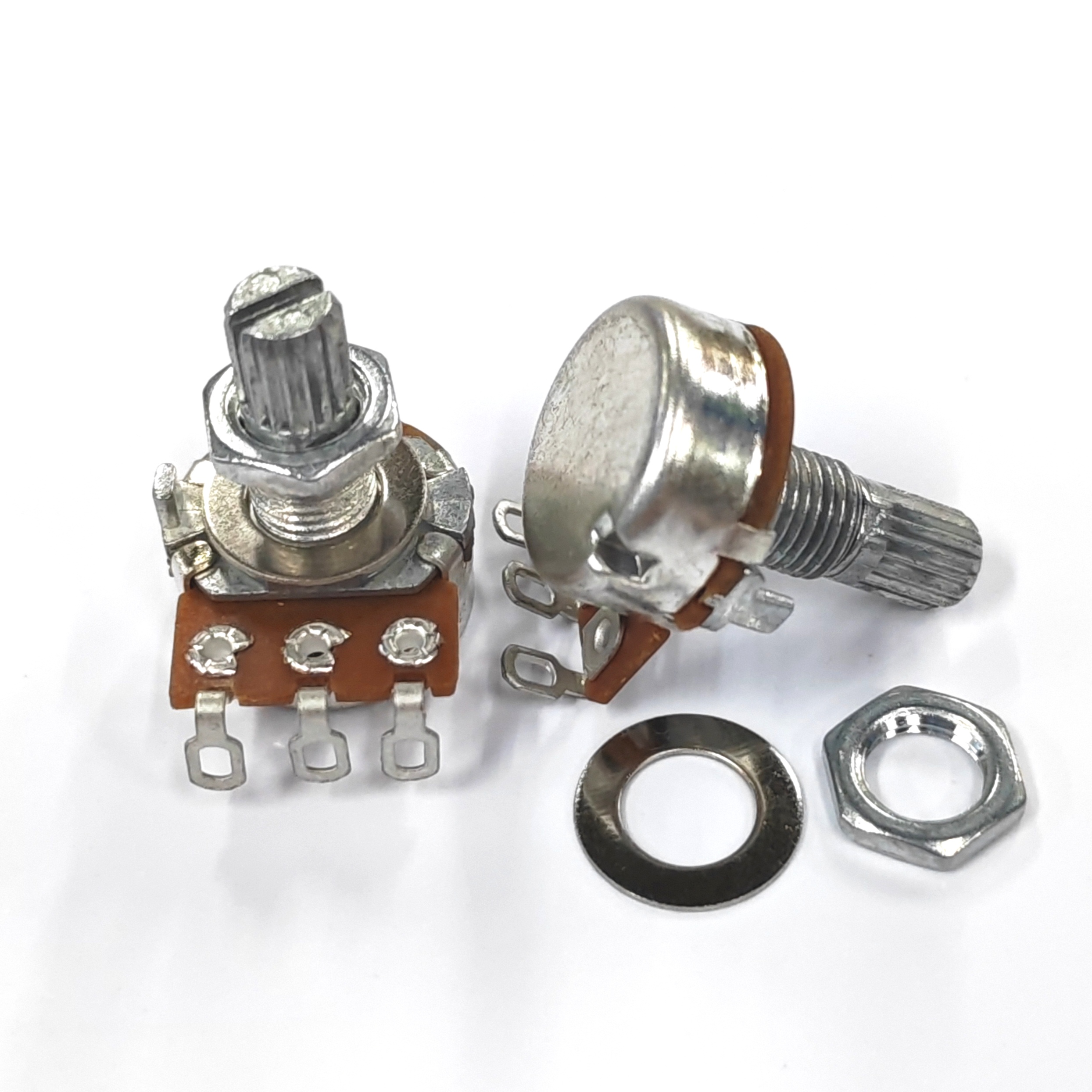 Fleor 8 stück Mini-Potentiometer für e-gitarre und Bass, 250k /500k potis , 18- Keil-gitarrenteile