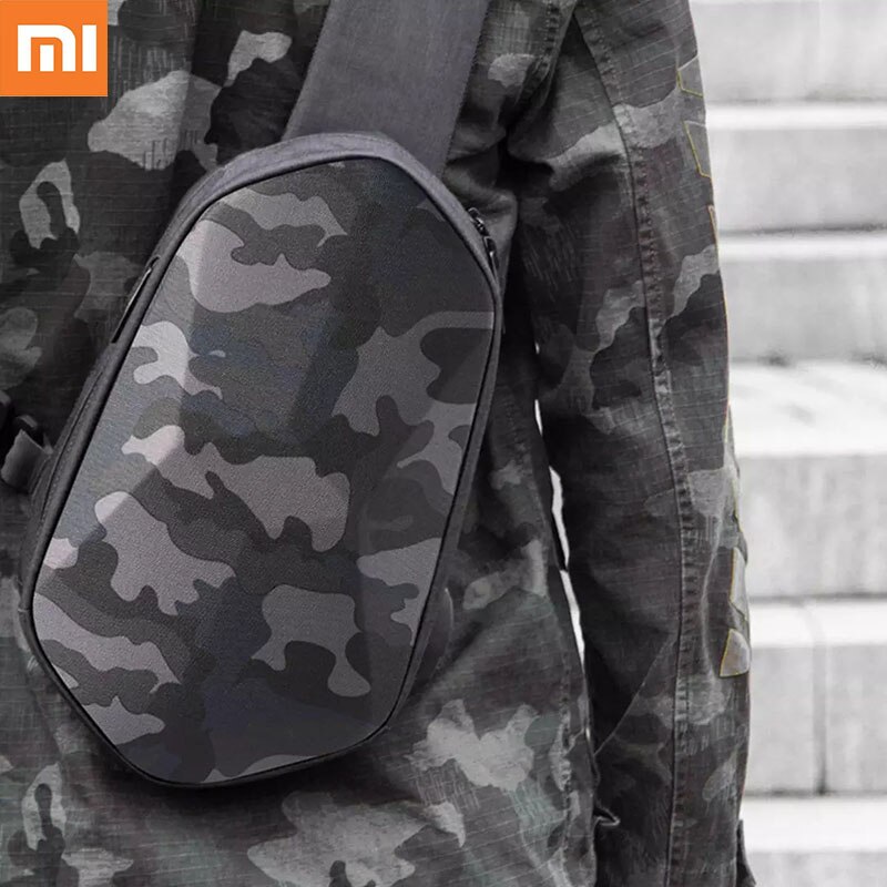 Xiaomi tajezzo BEABORN polyèdre PU sac à dos USB sac étanche loisirs sport poitrine Pack sacs pour hommes femmes voyage Camping