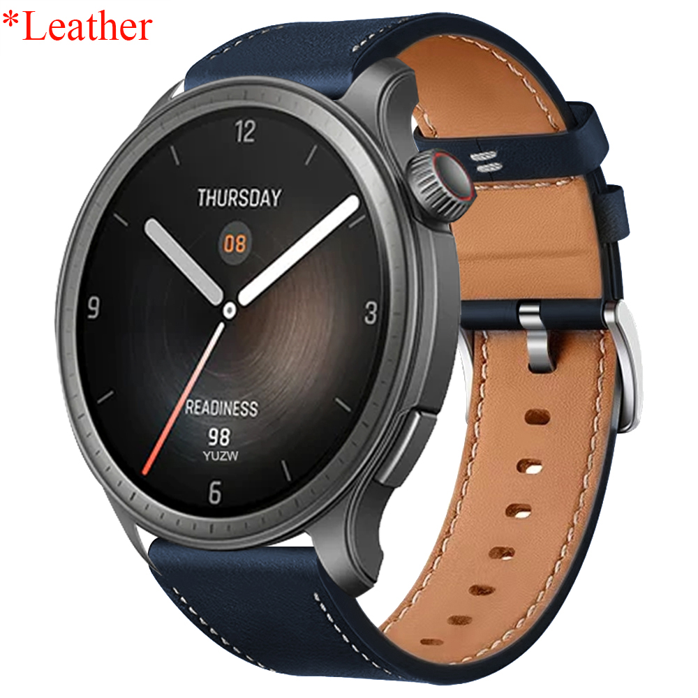 Soft Leather Strap For Huami AMAZFIT BALANCE/CHEETAH Band Amazfit BIP5 GTR 4 3 Pro 47mm GTS 4 3 20mm 22mm Men Women Wristbands: Beige / 22mm