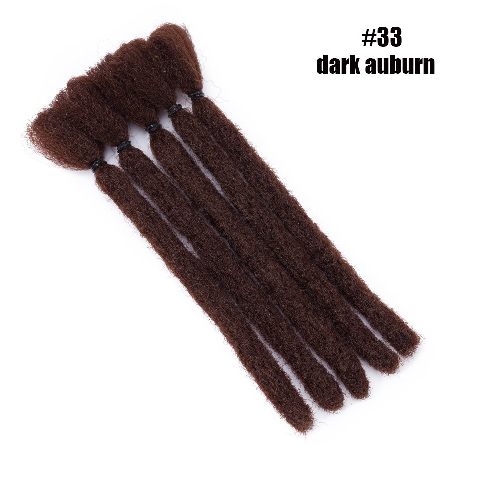 BENEHAIR 6'' Dreadlocks Hair extensions Synthetic Braiding Hair For Men Crochet Hair Braids Reggae Hippie Style For Women: dark auburn / 20Roots
