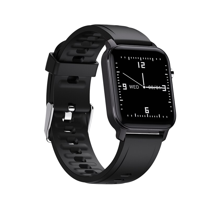 Smart Watch Fitness Watch Smart Watch IP68 Waterproof for Android Ios with Heart Rate Monitor: Black