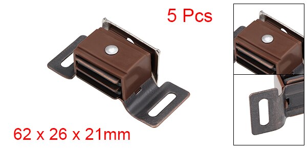 uxcell Magnetic Door Catch, Heavy-duty Magnet Latch Cabinet Catches for Cabinets Shutter Closet Furniture Door 5pcs: Default Title