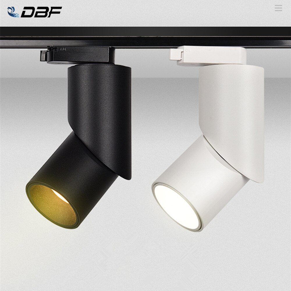 DBF Mode Kunst Buis 10W 12W 15W CREE LED Spoor Licht Verstelbare Hoek Rail Lamp achtergrond Verlichting Fxture Spot Verlichting