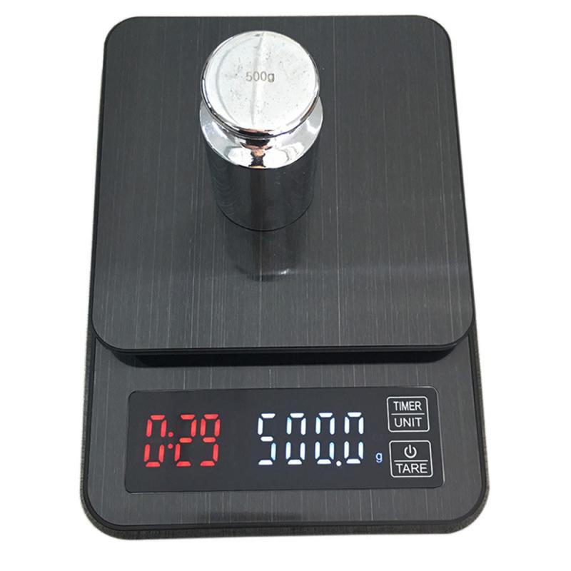 Hand-made Coffee Electronic Scale Coffee Beans Weighing Timing LED Screen Can Bear 3kg/5kg Accurate 0.1g