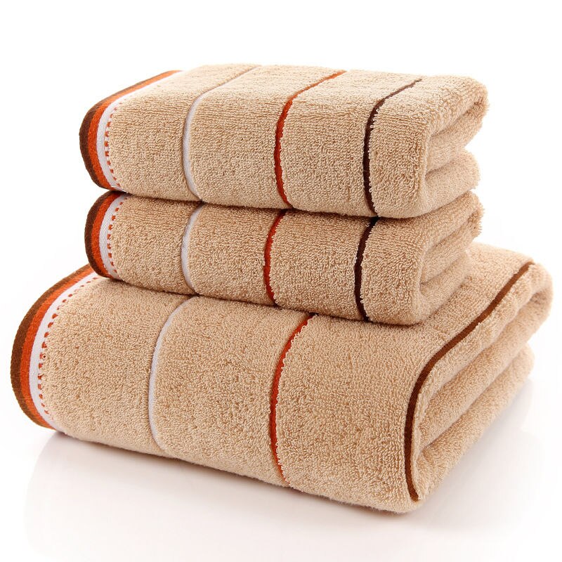 Cotton Towel Bath Towel Set Bath Towel 140x70cm Towel 35x75cm Soft Absorbent Three-Piece Set: 3pcs10