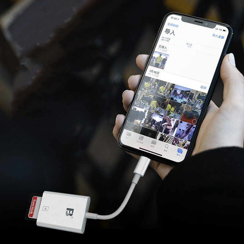 FB OTG11s czytnik kart SD interfejs błyskawicy bez aplikacji wysoka prędkość dla urządzeń iOS iphone ipad