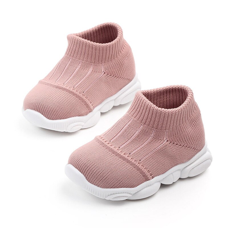 I Love Papa & Mama Effen Kleur Casual Kids Schoenen Zachte Zolen Ademende Stretch Mesh Jongens Meisjes Schoenen Kinderen Schoenen: pink / 16