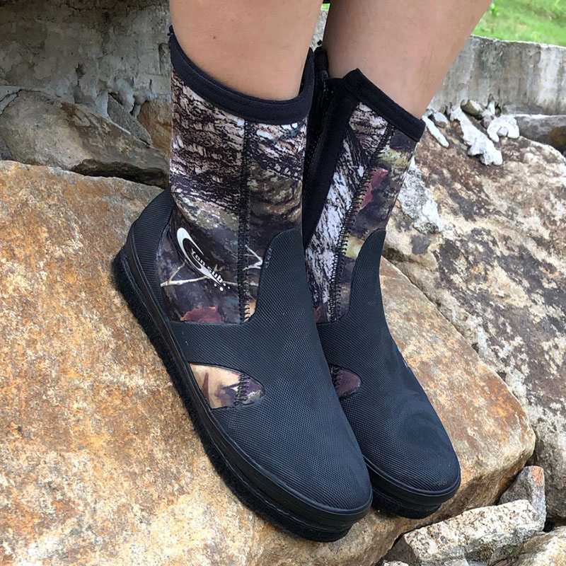 Oulylan-Bottes de plongée en néoprène pour homme et femme, chaussures de pêche imperméables et résistantes à l'usure, 5mm
