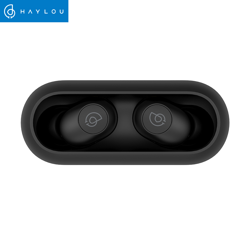 Haylou GT2 noir Mini TWS casque sans fil HD stéréo sans fil Bluetooth 5.0 écouteurs avec câble de charge caché