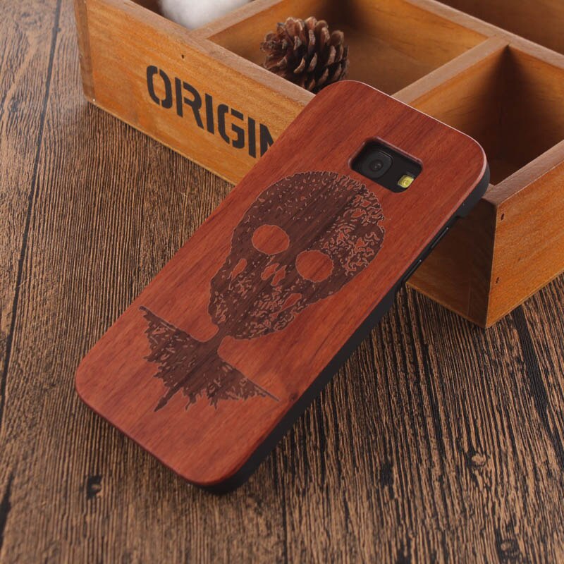 Caja de madera de bambú con cabeza de calavera de Mandala para samsung galaxy A5 funda de madera para samsung galaxy A5 funda de teléfono móvil funda de madera: 14