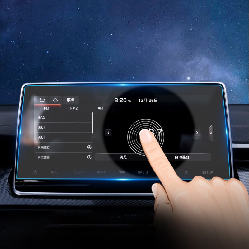 Para Hyundai KONA vidrio templado de coche película protectora de para pantalla de navegación GPS LCD pegatinas Accesorios