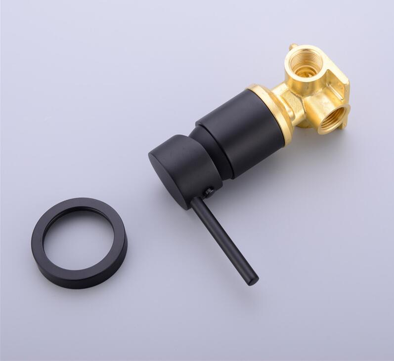 Wall Mounted 2 in 1 Out Mixing Valve For Shower Head Solid Brass Brushed Gold Valve For Split Basin Faucet Matt Black Mixer Tap