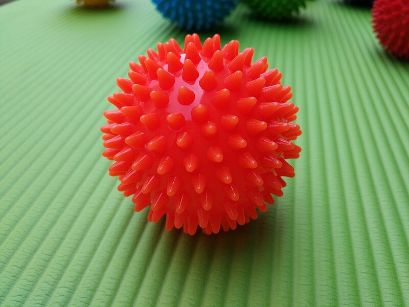 7/7.5 centimetri di Yoga della Sfera di Massaggio Rilassante Muscolare Sfera di Massaggio Rilassante Muscolare Fitness Fallo di Mano-Piede Hedgehog Sfera di Massaggio: Orange 7 5cm