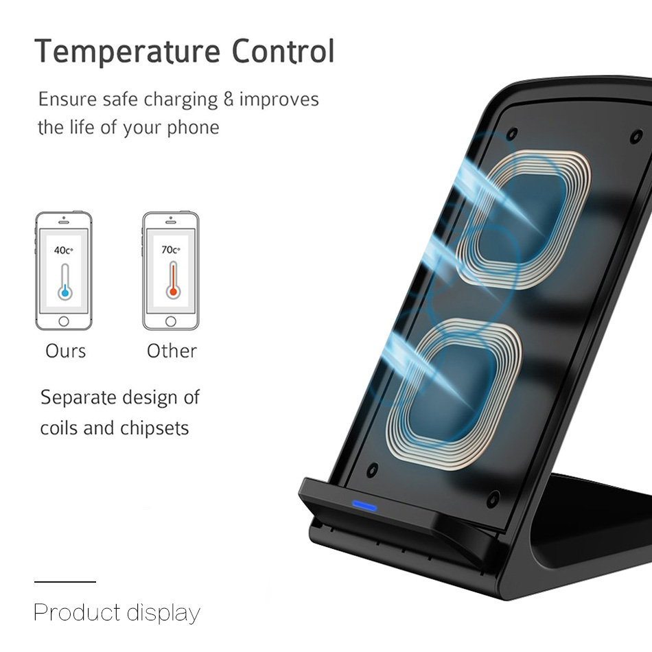 30W Qi Wireless Charger Stand Voor Iphone 13 12 11 X Xr 8 Type C Inductie Snelle Lading Docking voor Samsung S20 S10 Xiaomi Lg Etc