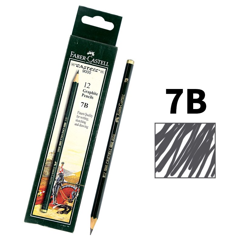 12/16Pcs Wood Sketch Pencil 6H-8B Art Graphite Pencils for Writing Charcoal Pencil Artists Drawing Set: 12 pieces 7B