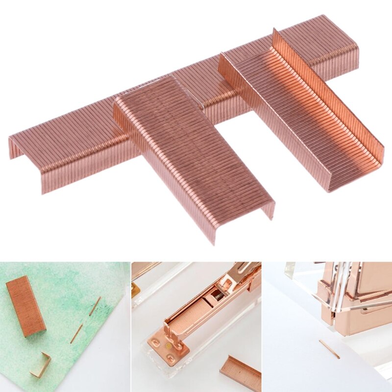 Rose Gold Staples Metal Staple For Staplers Trend Office Accessories 24/6 Stationery Supplies