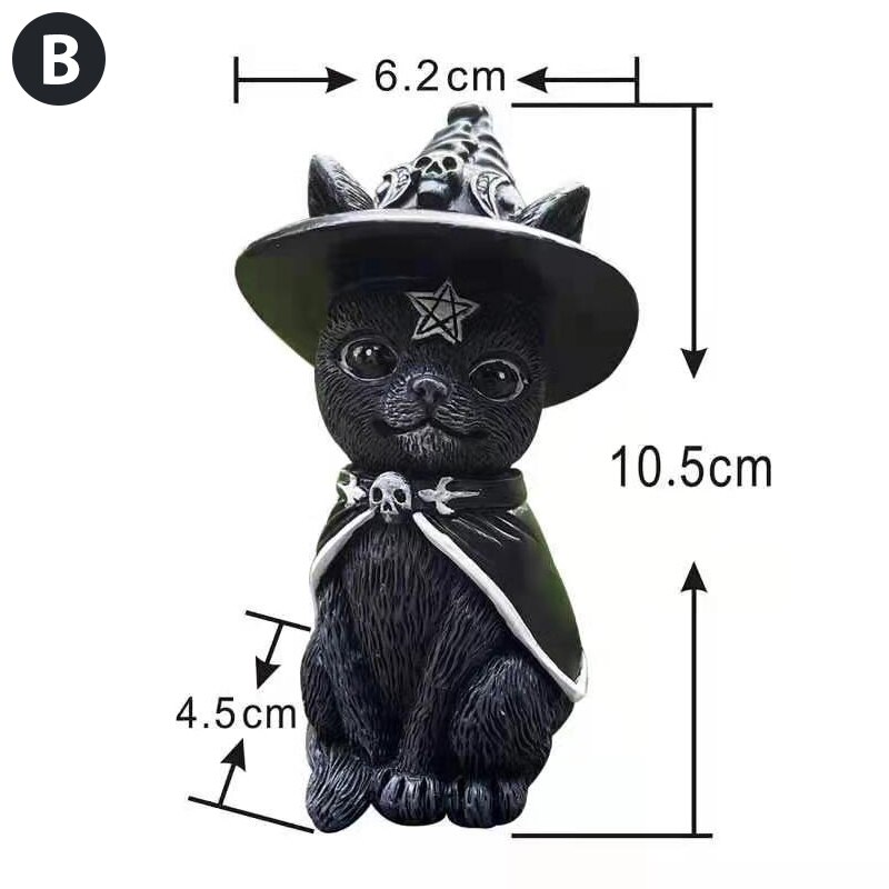 1Pc Grillige Zwarte Boeddha Sphynx Kat Beeldje Meditatie Yoga Collectible Gelukkig Kat Huis Tuin Decor Tuin Ornament Sculptuur: NO.20