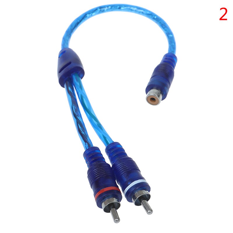 Car MP3 Audio RCA Y Splitter Cable Adapter Cord Converter for Car AUX Amplifier: 2