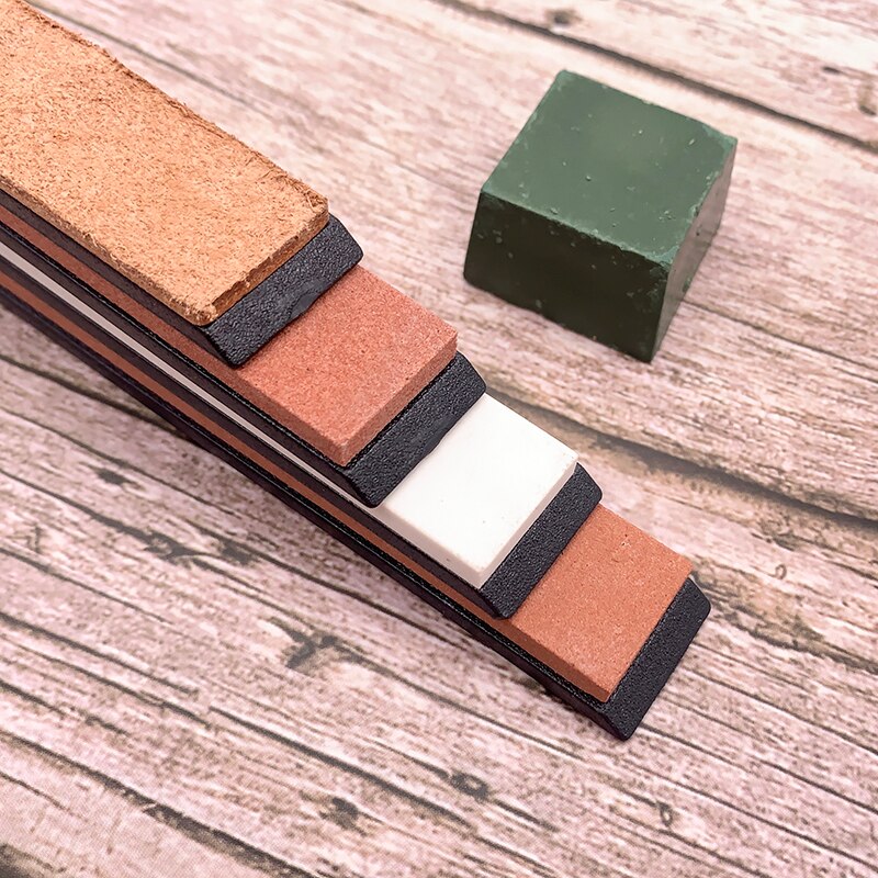 Slijpen Slijpsteen Vaste Hoek Puntenslijper Slijpen Water Steen Keukenmes Apex Edge Professionele Polijstpasta Lederen Set